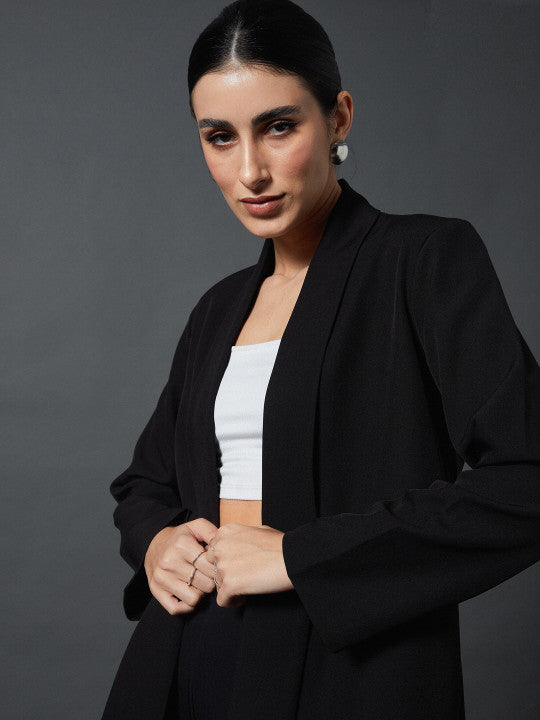 Comfort Fit Shawl Collar Front Open Blazer