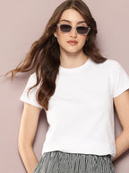 Womens Regular Fit Plain Tshirt