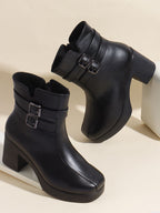 Women Casual Block-Heeled Regular Boots