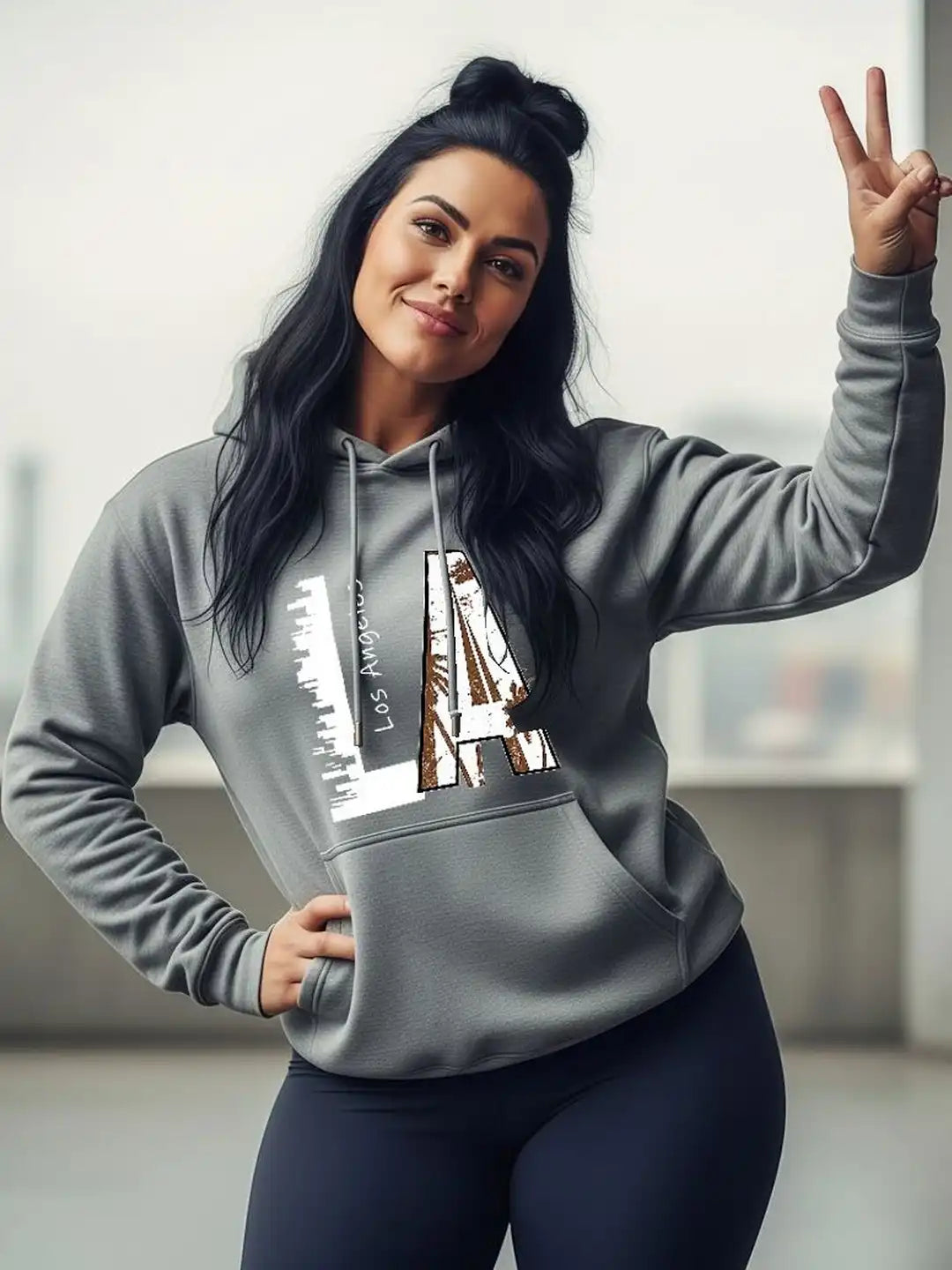 Women Printed Hooded Sweatshirt