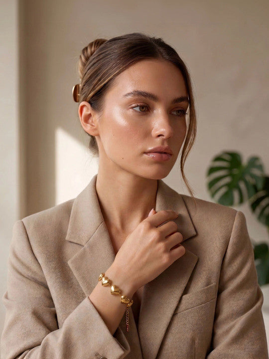 Women Gold-Plated Link Bracelet