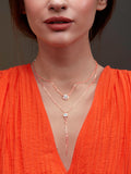 Rose Gold-Plated Stones-Studded Necklace