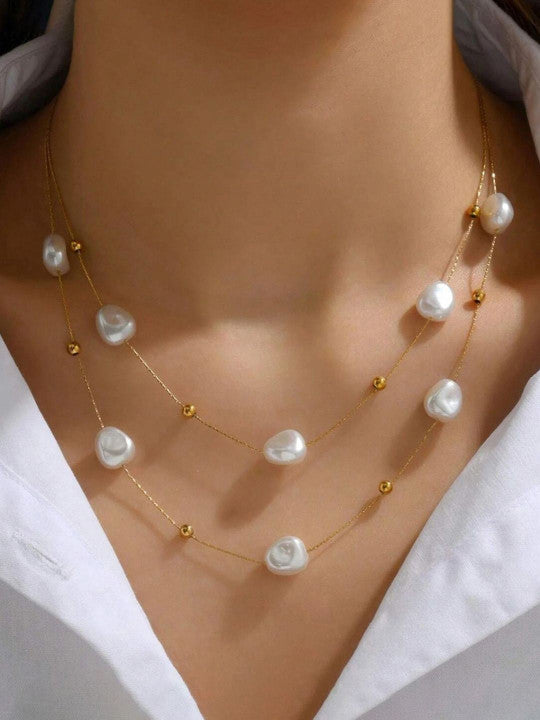 Gold-Plated Layered Necklace