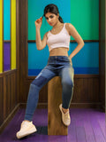 Women Slim Fit Mildly Distressed Stretchable Jeans