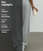 Grey Mid-Rise Embroidered Pants