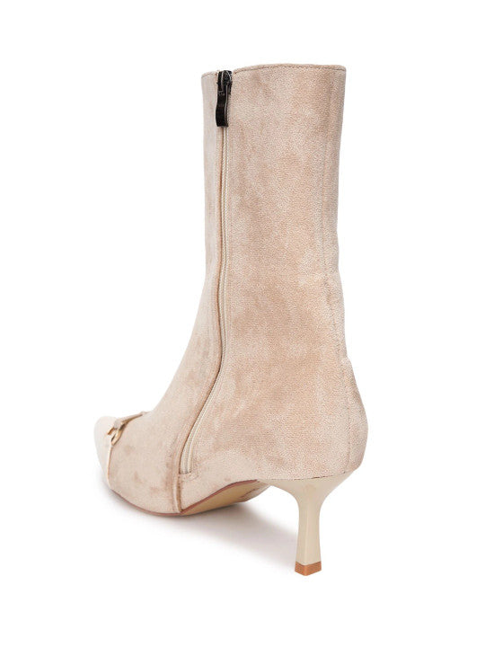 Women Pointed Toe Zip Regular Boots
