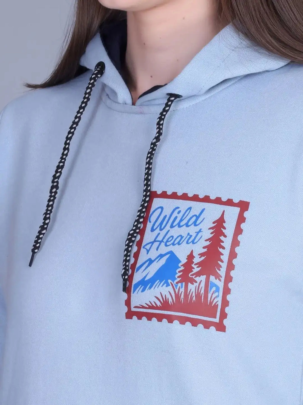 Women Printed Hooded Sweatshirt