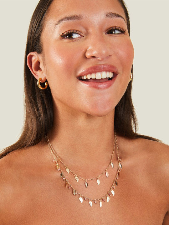 Layered Leaf Necklace