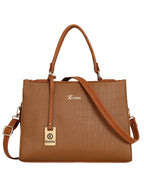 Detachable Strap Buckle Detail Structured Shoulder Bag