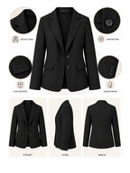 Notched Lapel Single-Breasted Formal Blazers