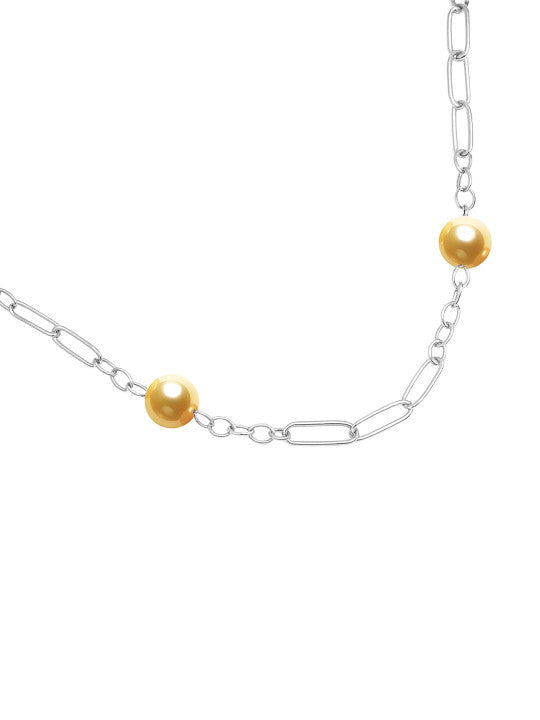 18KT Silver-Plated Pearls Beaded Necklace