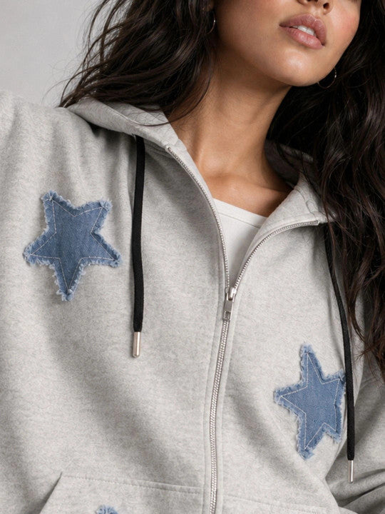 Women Embellished Hooded Sweatshirt