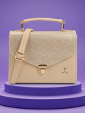 Animal Textured Small Structured Satchel Bag