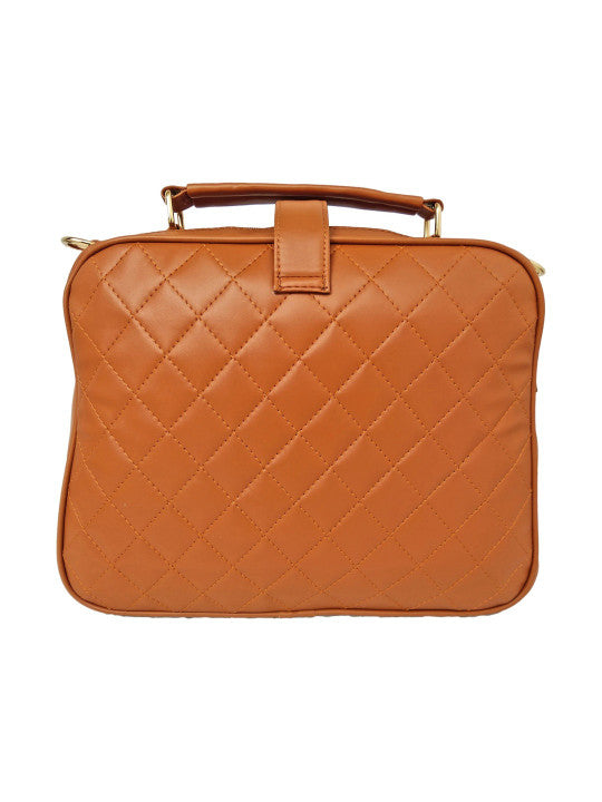 PU Structured Handheld Bag with Quilted