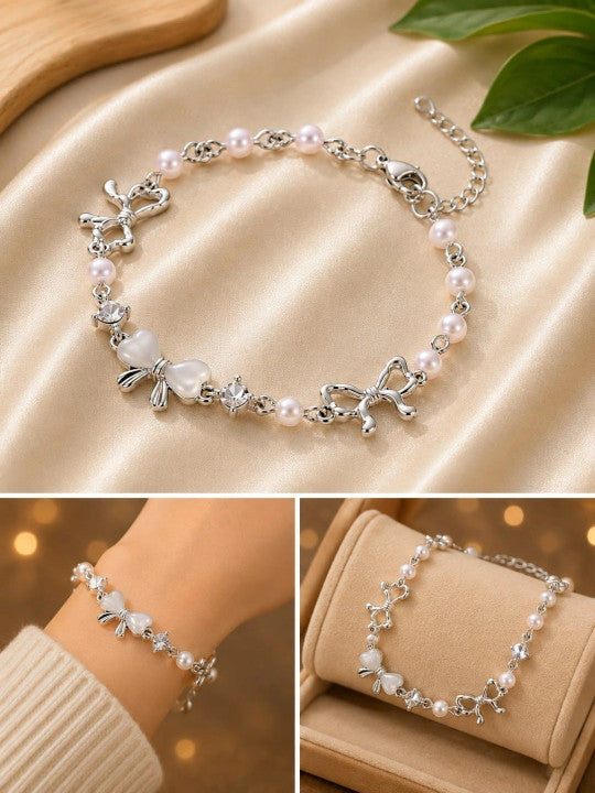 Women Silver-Plated Charm Bracelet