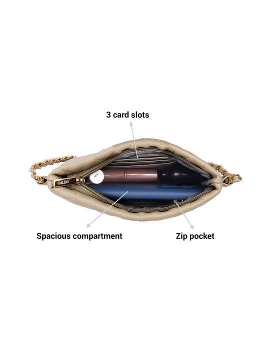 Quilted Structured Sling Bag