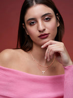 Brass Rose Gold-Plated Handcrafted Pendant Necklace