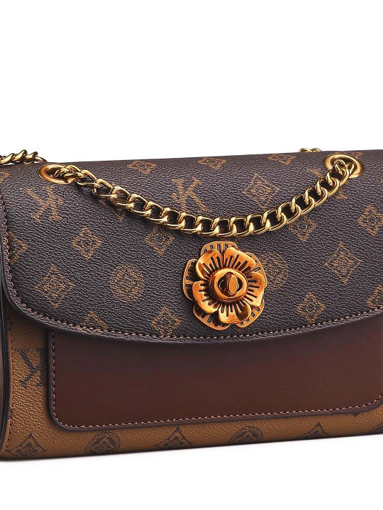 Typography Structured Sling Bag