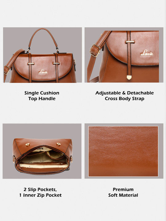 Women's Beech Flap Large Satchel Handbag