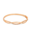 Rose Gold-Plated American Diamond Studded Kada Bracelet