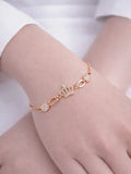 Women Rose Gold-Plated Link Bracelet