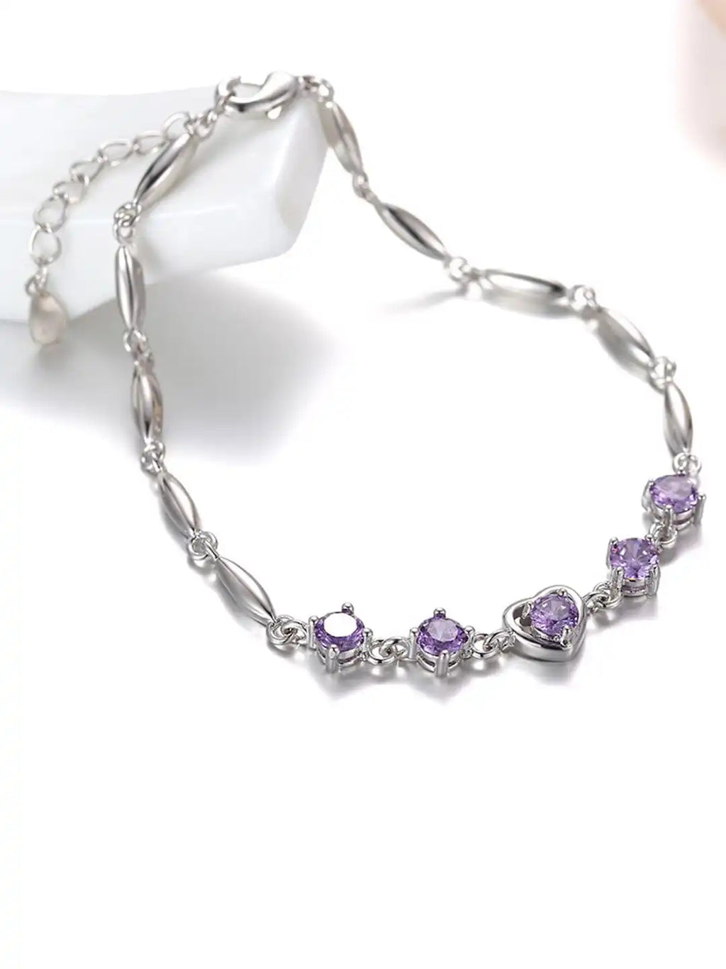 Women Cubic Zirconia Silver-Plated Bangle-Style Bracelet