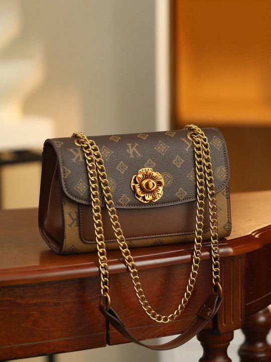 Typography Structured Sling Bag