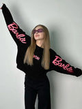 Women Barbie Typography Printed Sweatshirt