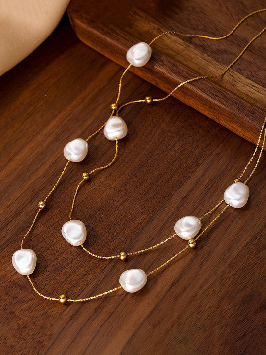 Gold-Plated Layered Necklace