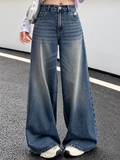 The Roadster Life Co. Smart Wide Leg High-Rise Mildly Distressed Heavy