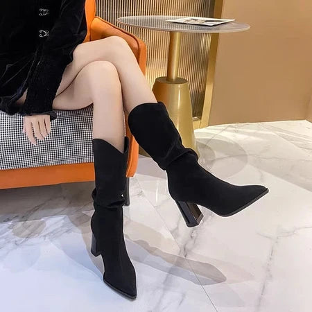 Bella Block Suede Boots