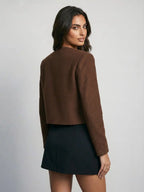 Relaxed Fit Crop Tailored Jacket
