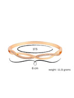 Rose Gold-Plated American Diamond Studded Kada Bracelet