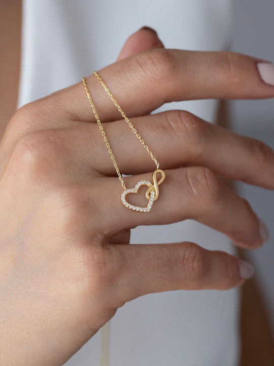 Gold-Plated Stainless Steel Stones Studded Minimal Necklace