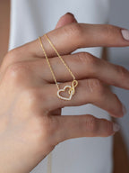 Gold-Plated Stainless Steel Stones Studded Minimal Necklace