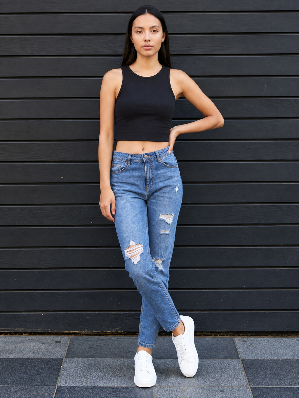 Women High-Rise Highly Distressed Light Fade Pure Cotton Jeans