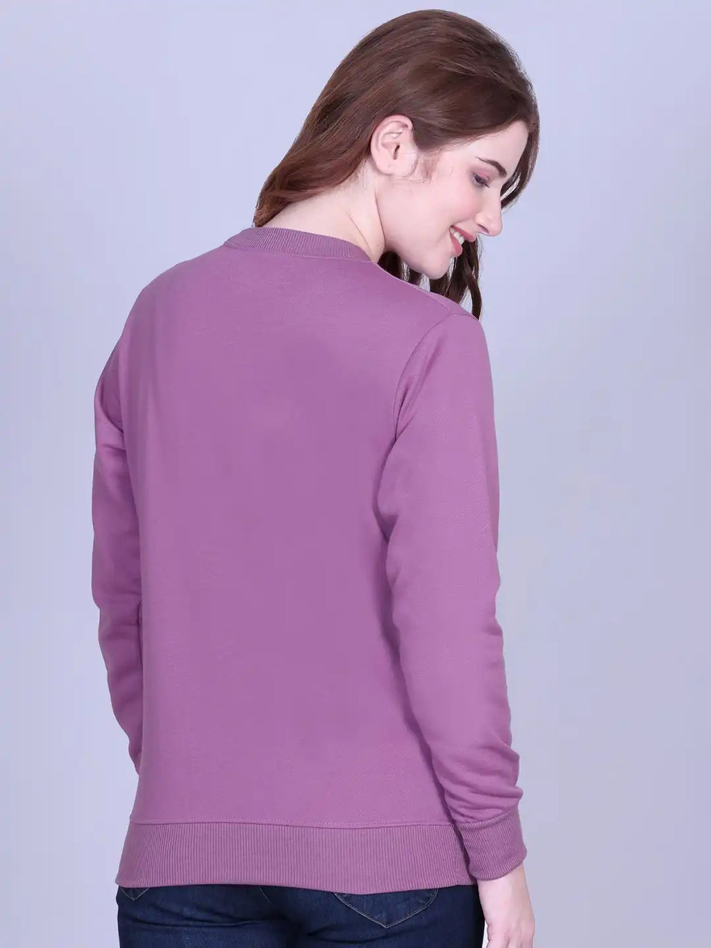 Women Round Neck Floral Printed Sweatshirt