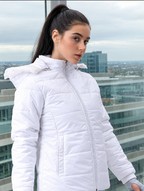 Women's Outdoor High Neck Puffer Jacket With Detachable Hood
