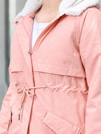 Women's Hooded Solid Casual Parka Jacket
