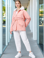 Women's Hooded Solid Casual Parka Jacket