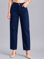 Women Loose High-Rise Stretchable Jeans