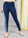 Women Blue Skinny Fit High-Rise Light Fade Stretchable Jeans