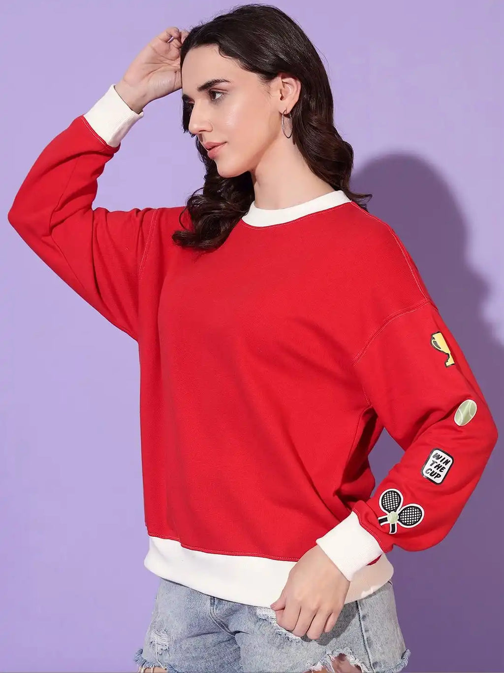 Women Colourblocked Sweatshirt