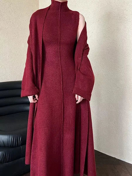 Delmi Winter Dress With Cape