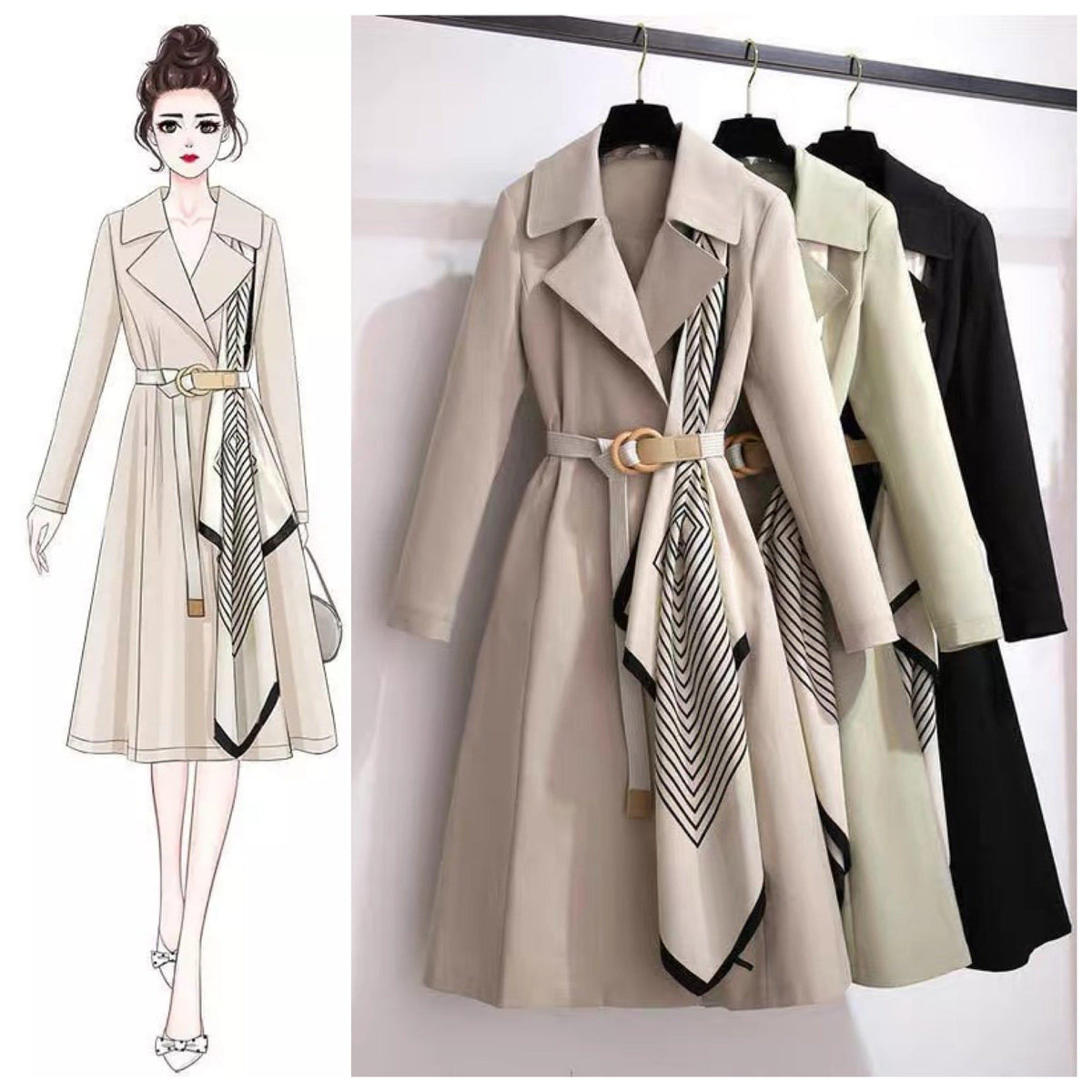 Dibella Luxury Trenchcoats In Black