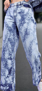 Women Wide Leg High-Rise Clean Look Heavy Fade Jeans