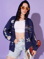 Women Printed Hooded Sweatshirt
