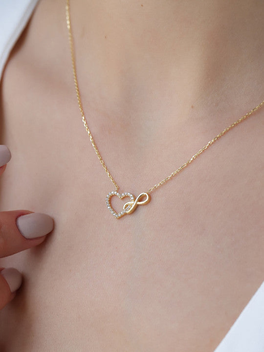 Gold-Plated Stainless Steel Stones Studded Minimal Necklace