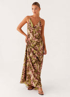 Eleni Halterneck Printed Maxi Dress