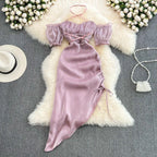 Etta Luxury Dress In Lilac